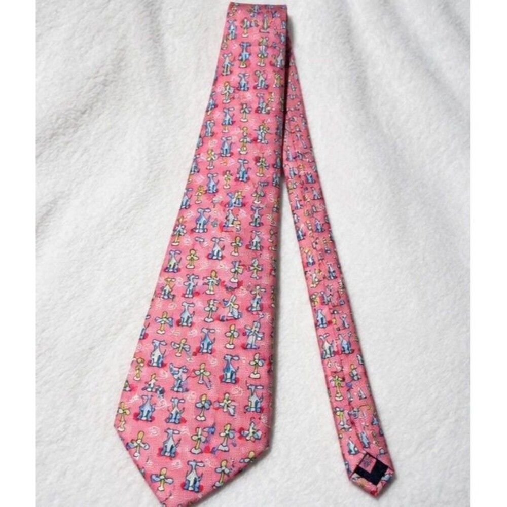 Vineyard Vines Martha’s Vineyard Pink Hot Dogs Silk Tie NWT $75